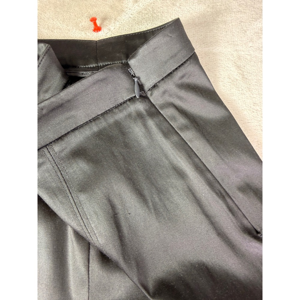 & Other Stories Womens Black Satin High Waisted Slim‎ Leg Trousers Size 4 Small - Picture 4 of 10